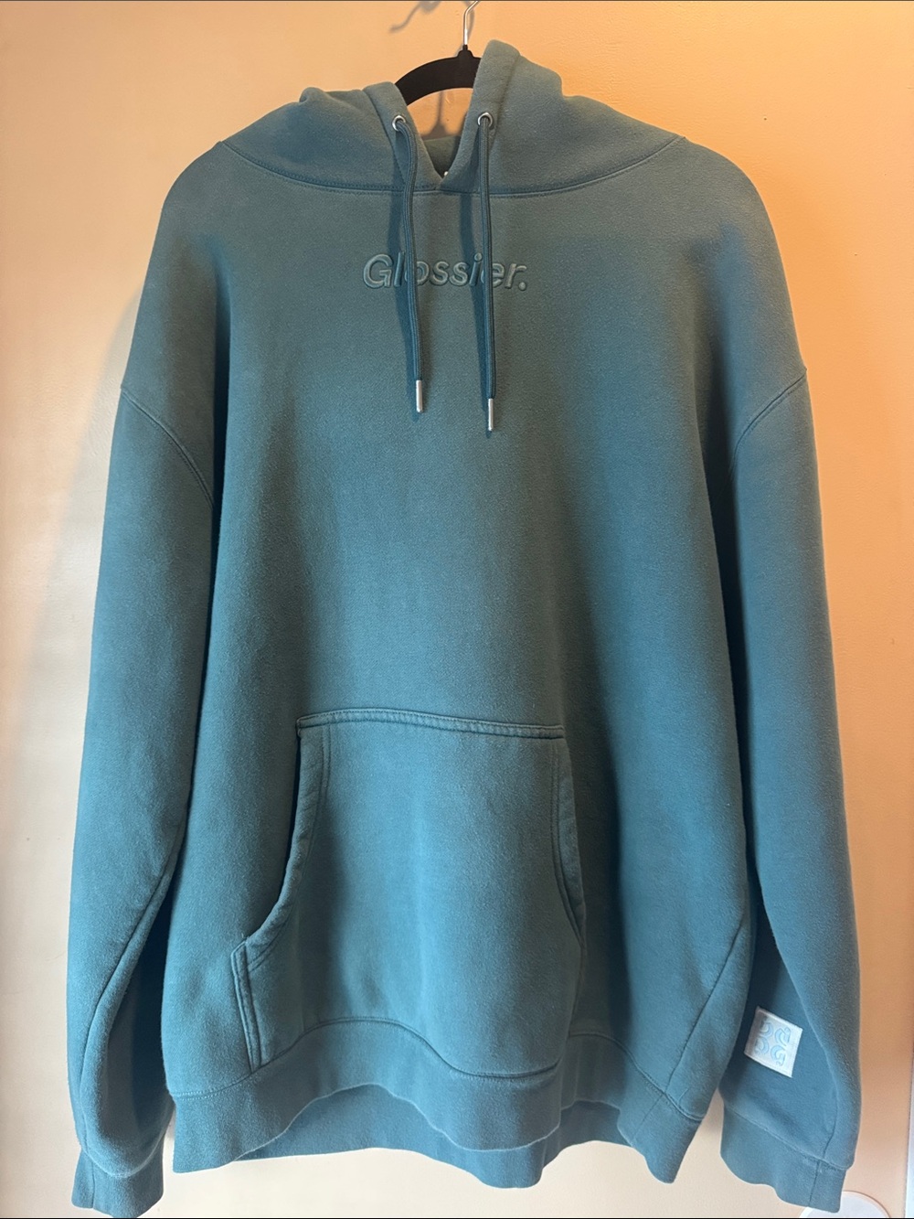 Glossier Unisex Sage Hoodie with Embroidered Logo - Limited Release Colorway